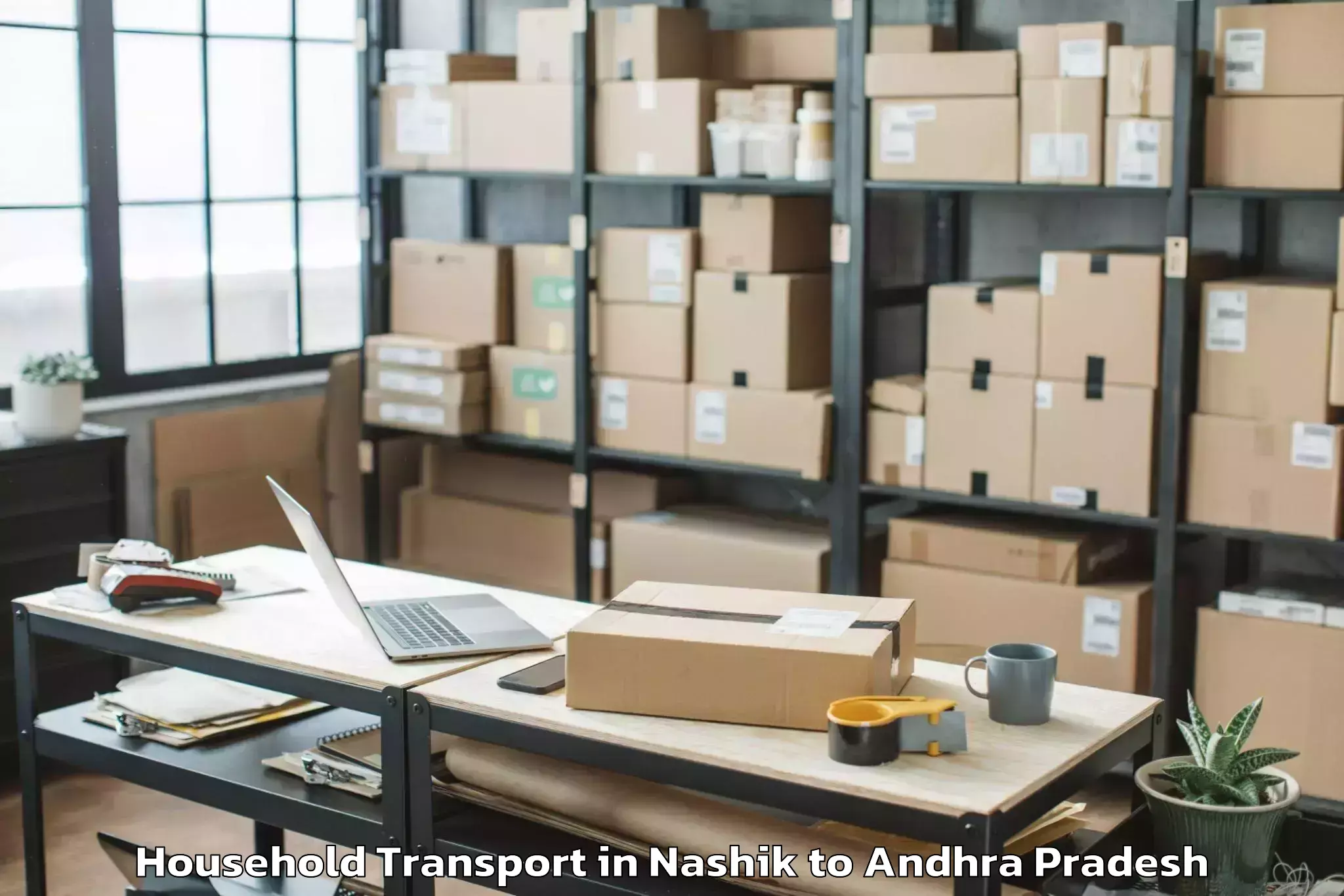 Reliable Nashik to Cherukupalle Arumbaka Household Transport